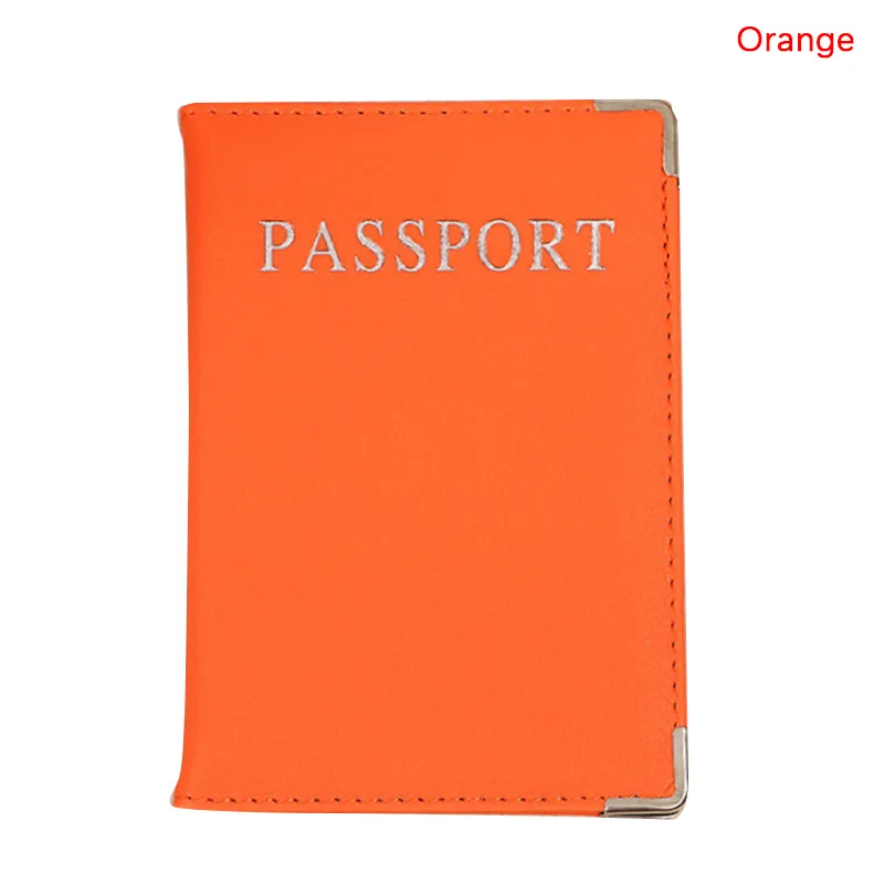 1 peça capas casuais de couro sintético porta-cartão de identidade de viagem capa protetora para passaporte_voghion.com