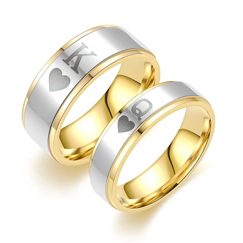 New Couple Hip Hop Personalized Design Sense Titanium Steel Men's and Women's Ring Small Handmade Jewelry_voghion.com