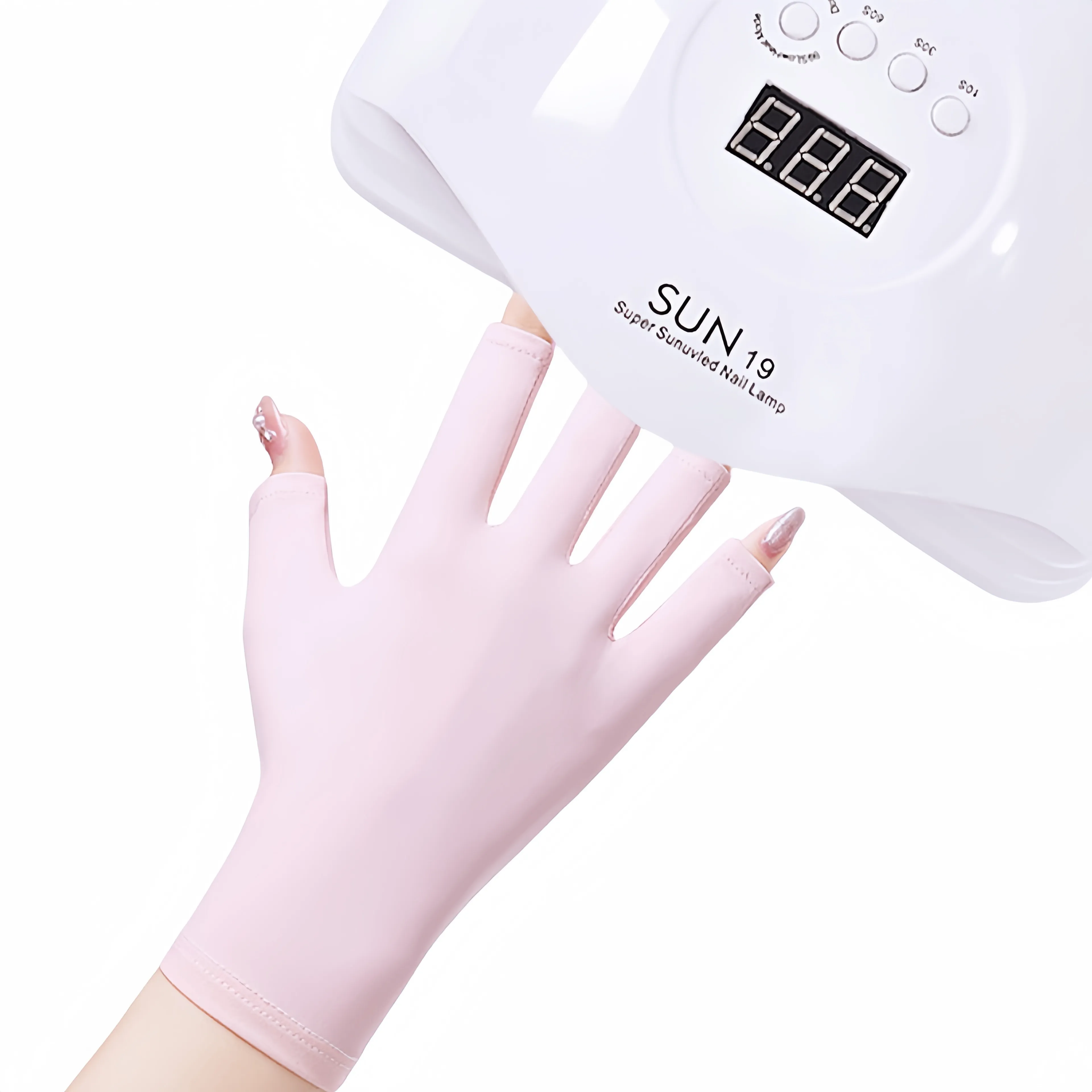 Neue hautfreundliche, atmungsaktive Sonnenschutz-Halbfingerhandschuhe aus Eisseide für den Sommer für Damen_voghion.com