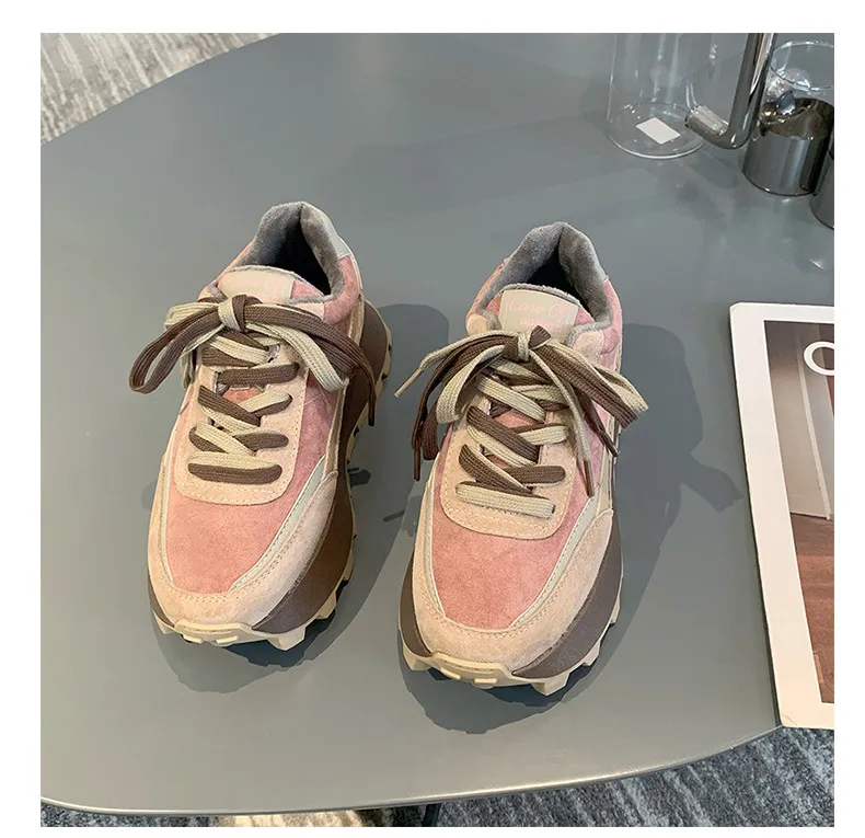 Matsuke Heel Semelle épaisse Mesh Respirant Sport Confortable Léger Polyvalent À La Mode Femmes Casual Dad Chaussures_voghion.com