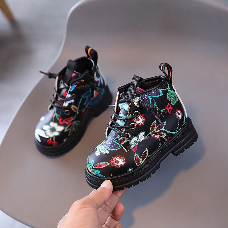 Toddler Kids Girls Boys Wer Print Boots Baby Soft Bottom Boot Children Littlesprouts Autumn Winter Fashion Shoes 1-6_voghion.com