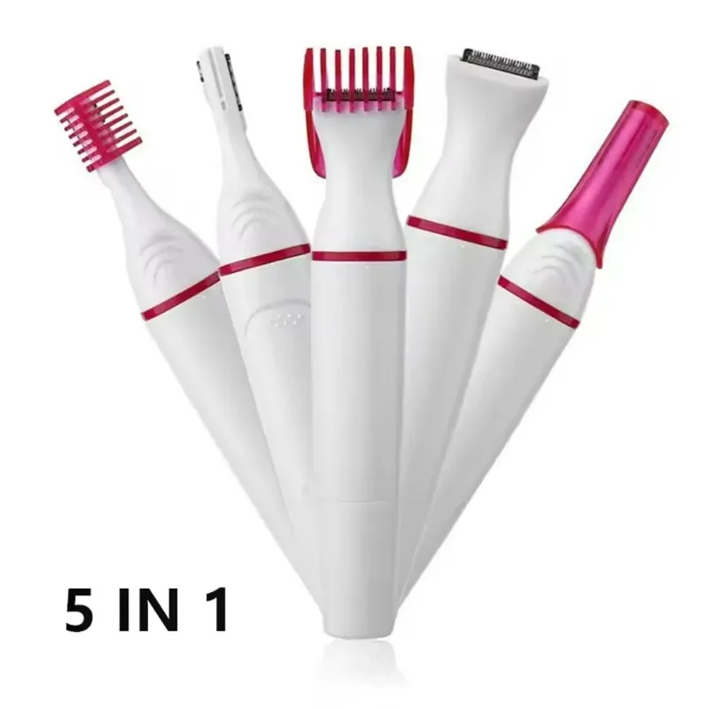 Multifunction 5 In 1 Electric Epilator Spiliter Trimmer Tools Women Hair Remover Shaver Razor For Eyebrow Underarm_voghion.com