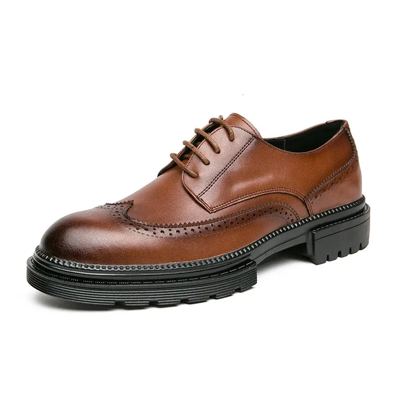 Formele zakelijke leren heren sociale bruiloft mode Oxford brogue snijwerk puntige kantoor schoenen 240621_voghion.com