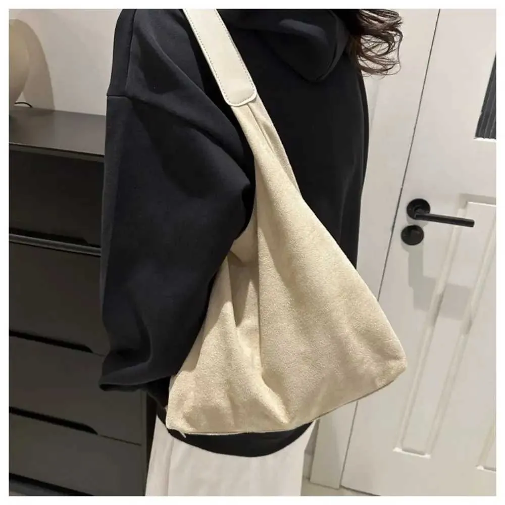 Jesenska in zimska vintage ženska torba za čez ramo z veliko prostornino iz semiša, enobarvna, preprosta in vsestranska, z vedrom, Ba241212_voghion.com