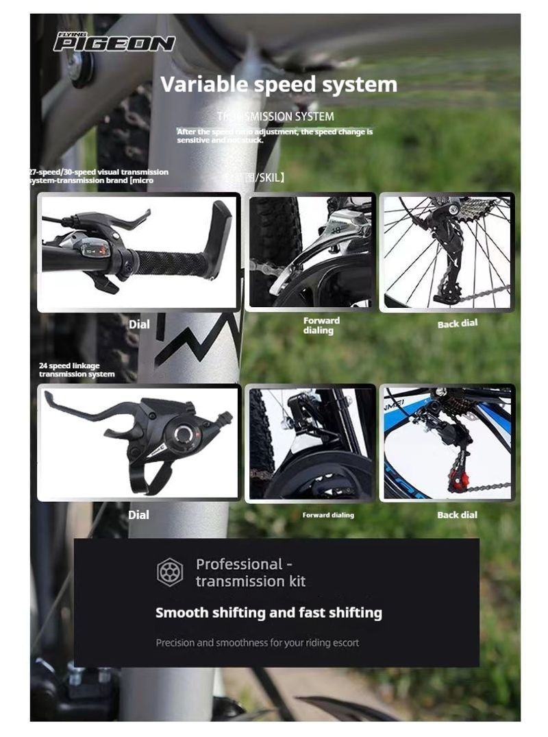 Pigeon volant en alliage d'aluminium, vélo de montagne pour hommes et lycéens, vitesse Variable, course pour jeunes_voghion.com