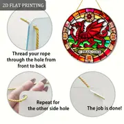 Welsh Dragon Suncatcher-Double-sided Acrylic With Stained Look.3D Visual Effect. Perfect For Garden/window/wall Decor. Unique Welsh Housewarming Gift._voghion.com