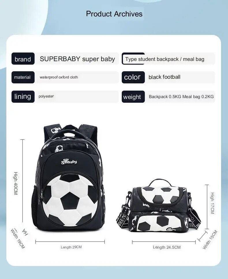 Football children schoolbag anime backpack travel school bags for teenage boy mochila escolar infantil menino_voghion.com