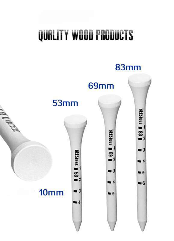 Skalatrykk Tee heltre spiker 83 mm golf treballknotter_voghion.com