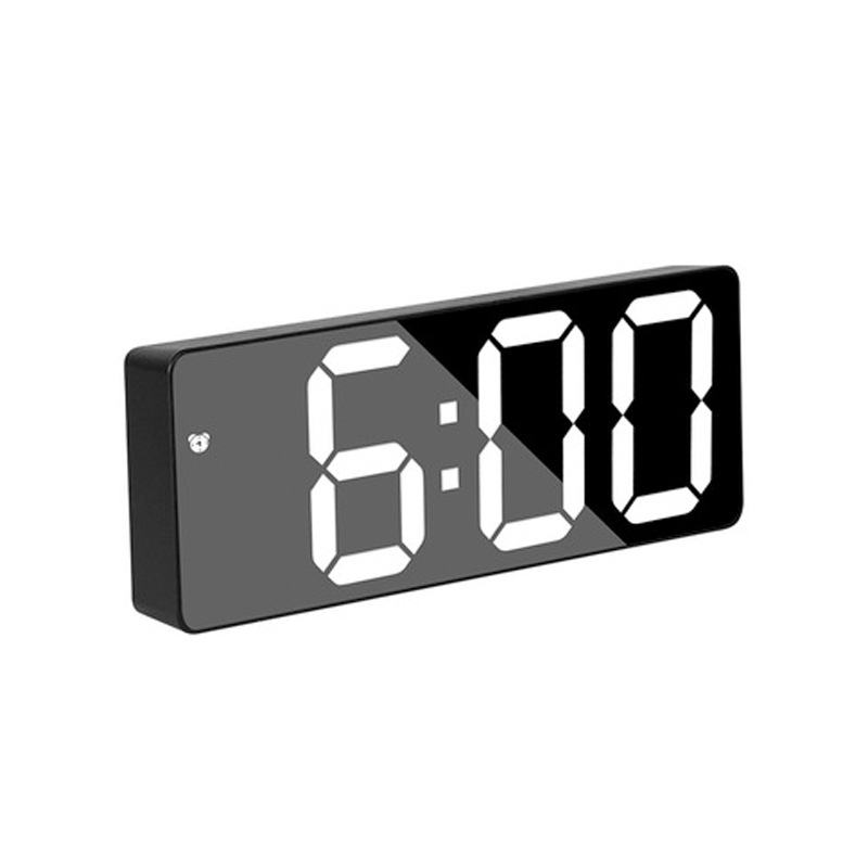 LED Speil Bordklokke Digital Alarm Snooze Display Tid Desktop Elektroniske bordklokker Bordklokke_voghion.com