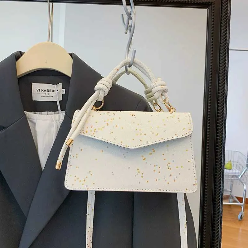 Glossy Women Handbags Solid Flap Sequins Stachels Crossbody Bag Female Summer Fashion Shiny Messenger Shoulder_voghion.com