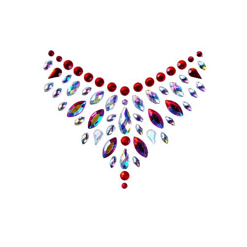 1PC Rhinestone Chest Drill Sticker Decorative Body Gem Sticker Butterfly Crystal Tattoo Sticker Party Makeup Sticker_voghion.com