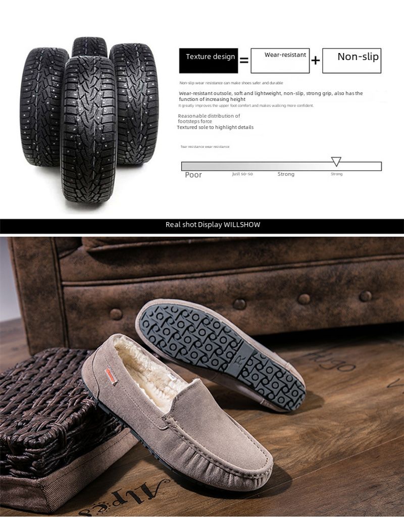 501-3 Wanter Männer Bean Cotton Driving Low-Top Mid-Mouth Flip-On waarm flaach Casual Liederschuhe mat Veet_voghion.com