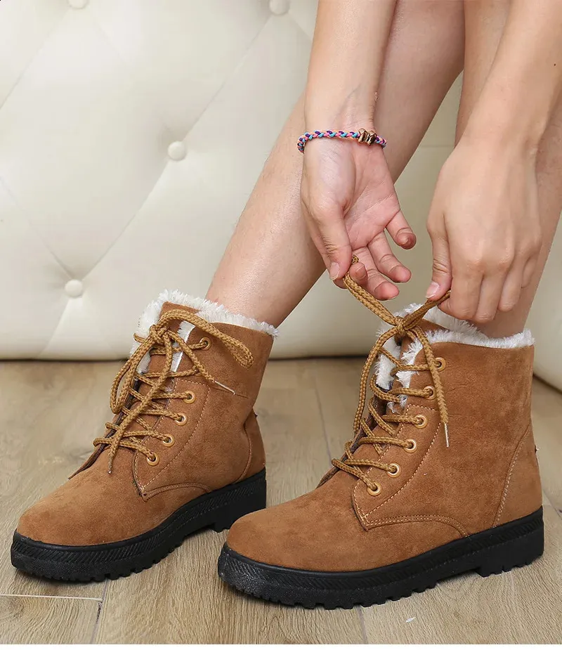 Botas de nieve mujer estilo coreano tendencia invierno_voghion.com