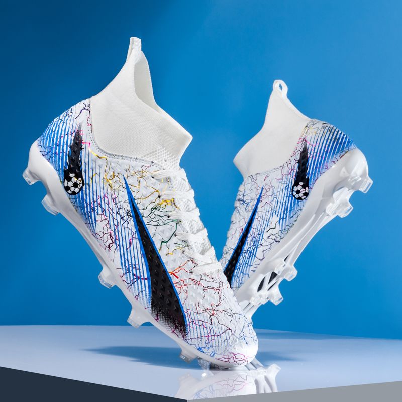 Große High-Top-Fußballschuhe mit langen Spikes 33-46_voghion.com