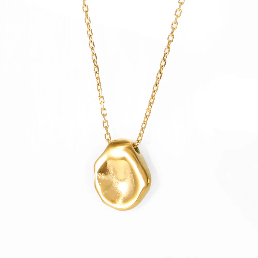 Collane con ciondolo Semplice ovale Multi strato Collana per donna Uomo Acciaio inossidabile Catena a maglie Choker Hip Hop Trendy_voghion.com