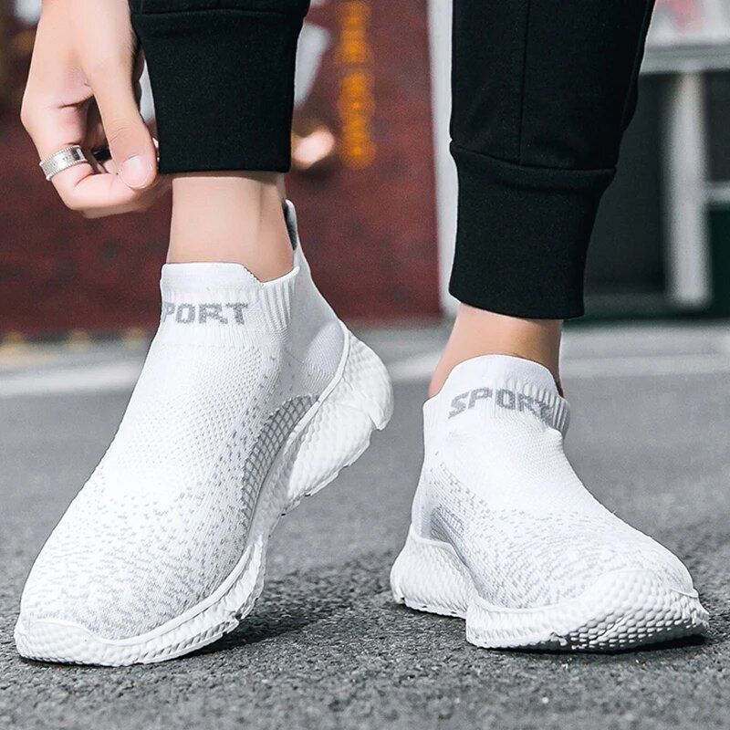 Slip On Men Outdoor Lightweight Men's Loafers Non-slip Soft Male Walking Shoes Breathable Mesh Casual Sneakers 2024_voghion.com