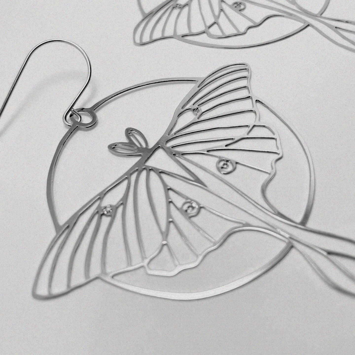 Women's  Moon moth boho earrings_voghion.com