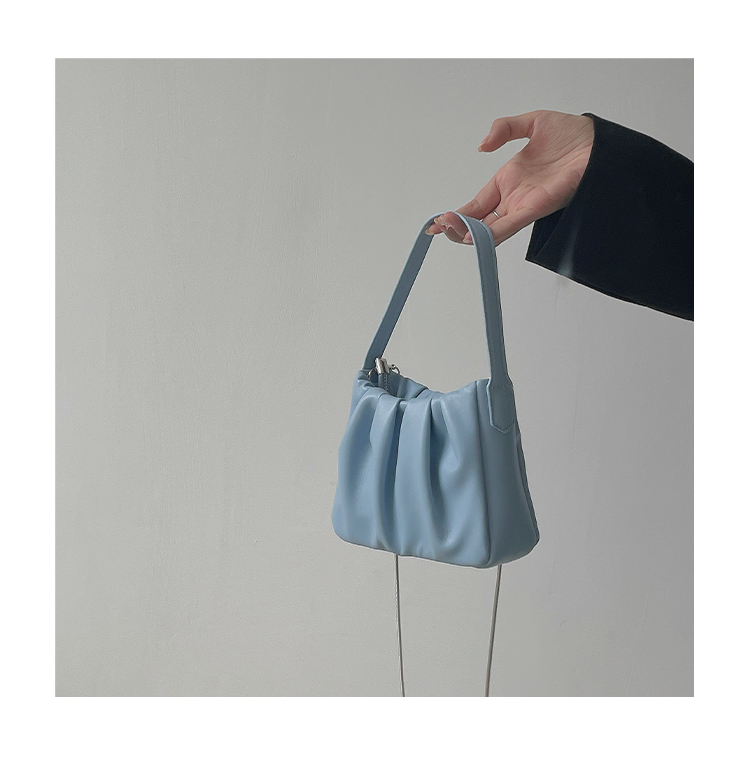 Neue handliche kleine Wolke im französischen Stil 2024 Sommernische plissiert einfache und modische Umhängekette mit einer Schulter_voghion.com