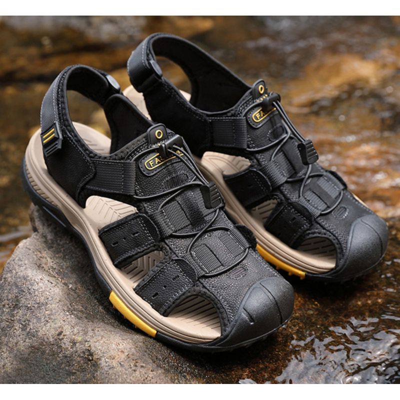 Cross-border plus-size men 2024 summer outdoor non-slip sandals men's new trend leisure beach shoes_voghion.com