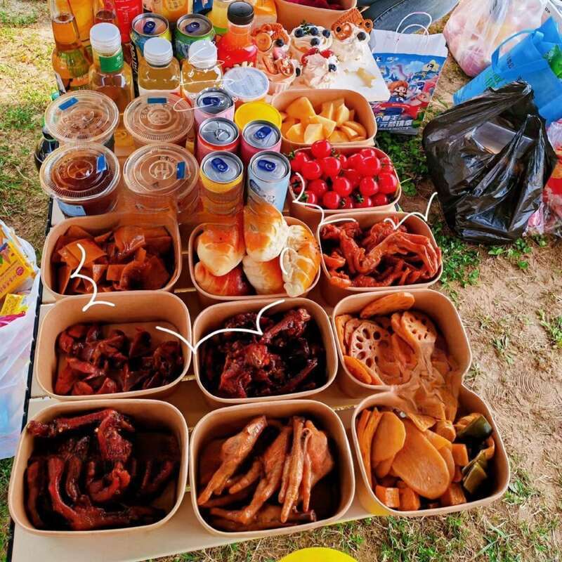Grătar, Picnic, Camping, Prânz de unică folosință, Ambalaj din hârtie kraft, Cutie pentru sushi, Bol pentru salată cu alimente ușoare, Cutie Bento pentru fructe_voghion.com