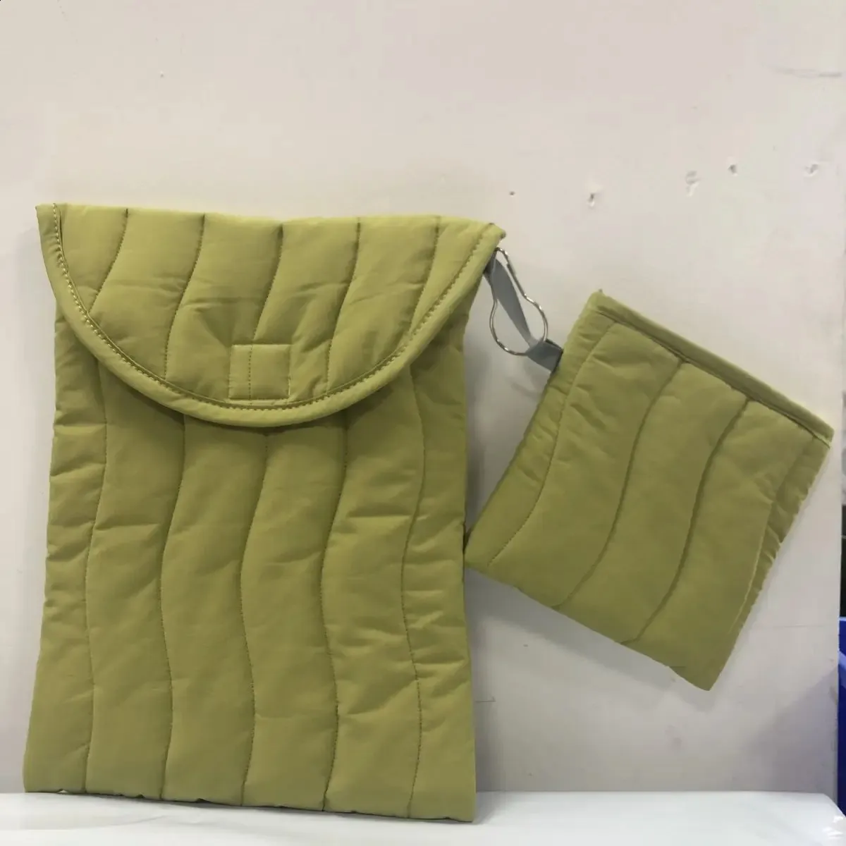 Ins Green Laptop Sleeve 11 13 14 15 16 Inch HP Notebook Carrying Bag Air Pro 13.3 Shockproof Case Women 240907_voghion.com