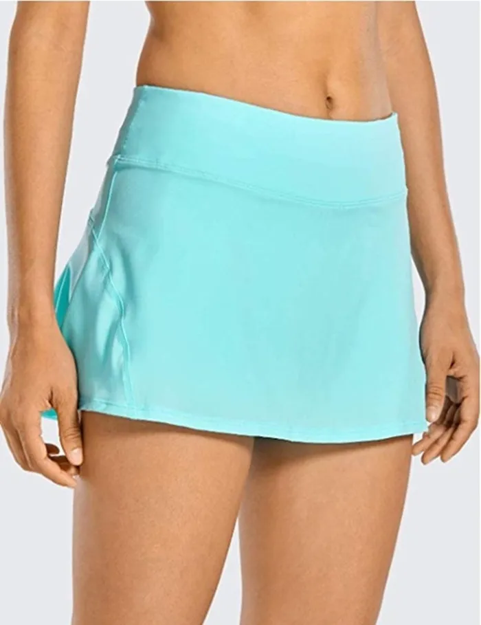 Tennis Skirts Pleated Yoga Skirt Gym Clothes Women Running Fiess Golf Pants Shorts Sports Back Waist Pocket Zipper_voghion.com