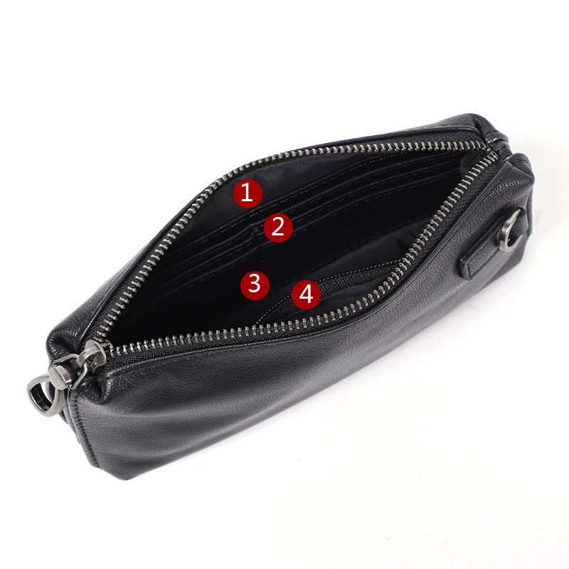 2024 neue Handtasche Weiche Herren Echtleder Lange Reißverschluss Geldbörse Karte Handytasche_voghion.com