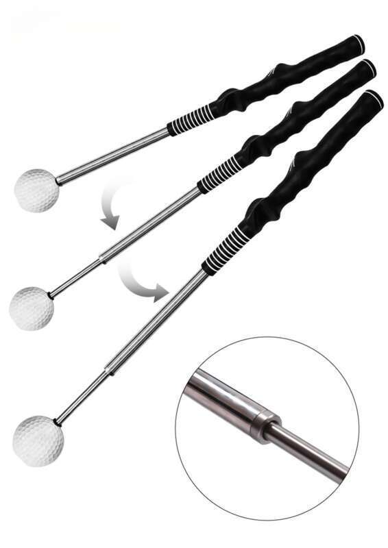 Professionele golfswing oefenstick, geïntegreerd met telescopisch apparaat en akoestische staaf, zwarte technologie_voghion.com