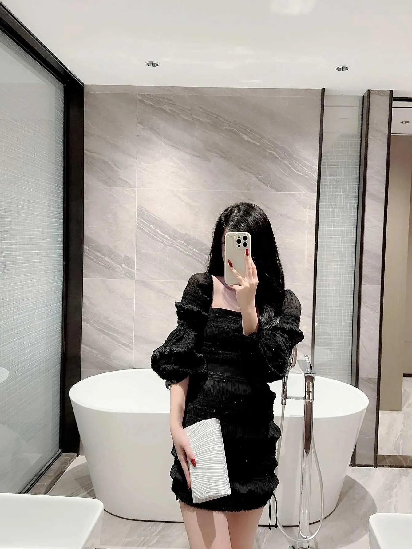 Damen elegant Satin Owendtasch Plisséiert Portemonnaie Formal Handtasche Party Ball Clutch mat Rhie Hochzäit Braut Y241019_voghion.com