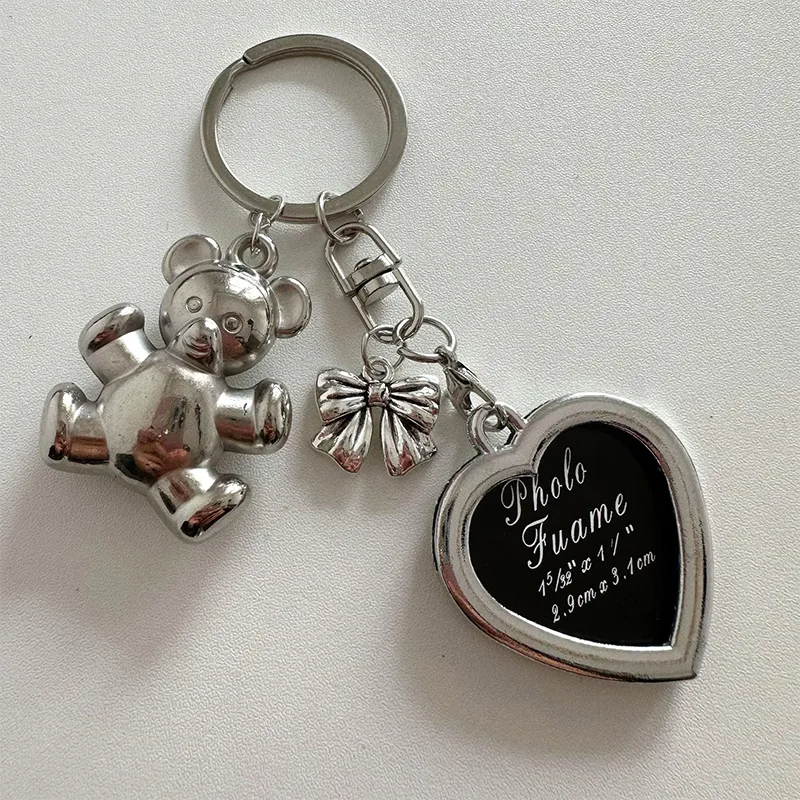 French Bowknot Keychain Black Love Rose Phone Chain Headphone Case Pendant Camera Charms Bag Decor Car Keyring_voghion.com