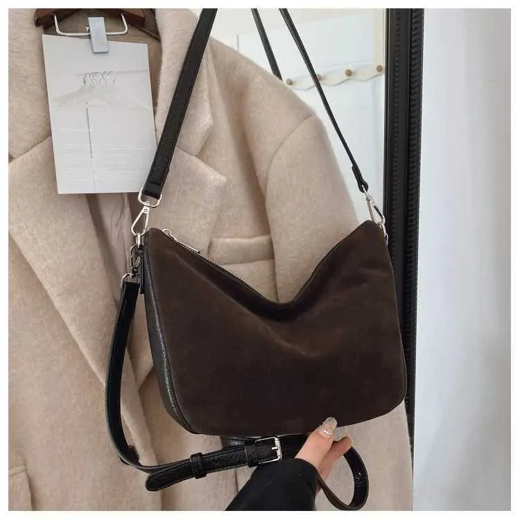 Crossbody Bag Patchwork Pu Leather Satchel Large Shoulder Bag_voghion.com
