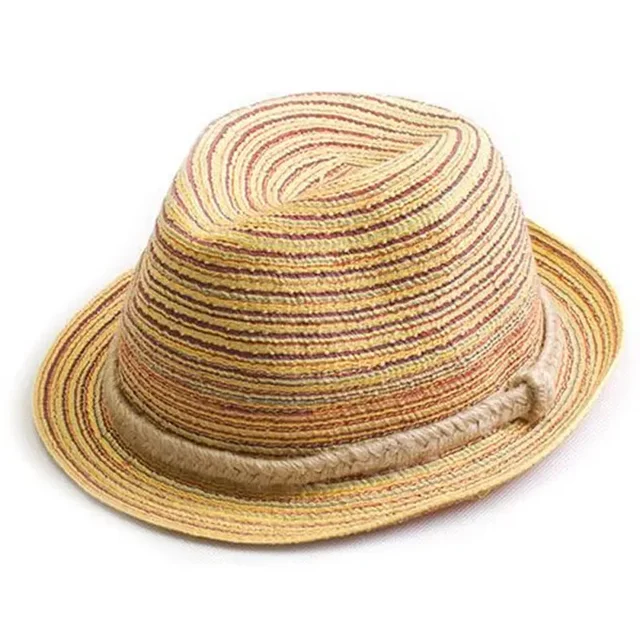 Újdonságok Új nyári lányoknak Színes szalmakalap Sun Jazz Beach női kalap Női kalapok_voghion.com