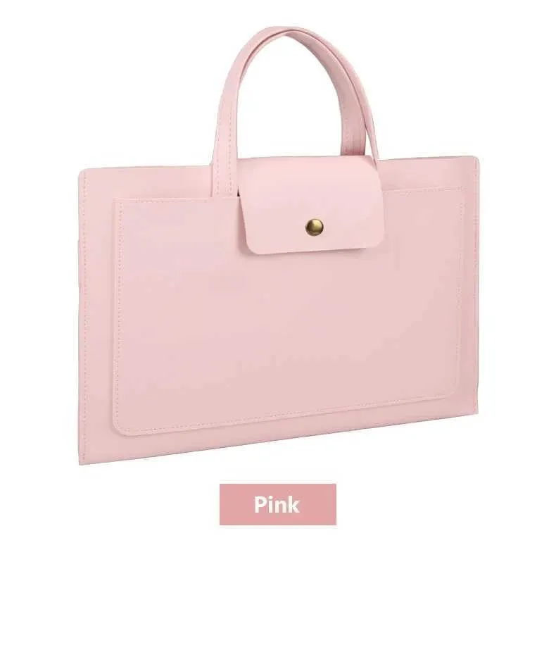 Laptoptasche, schmale Handtasche, Hülle aus PU-Leder für Buch, Xiaomi, Huawei, Lenovo, Microsfoft 13 14 15 16, Notebook, Tablet_voghion.com