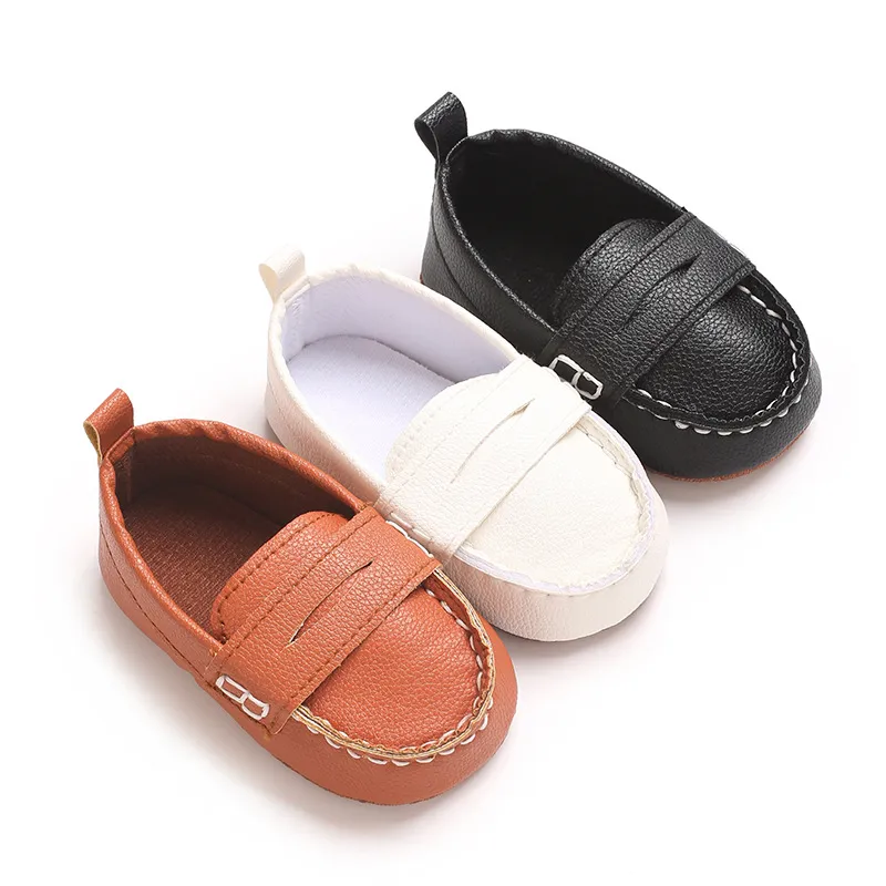 Littlesprouts Loafers für Neugeborene, Kleinkinder, Mädchen, weiche Sohle, Lederschuhe, 0-18_voghion.com