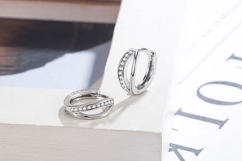 Zircone a doppio strato per donna, semplice e versatile, non c'è bisogno di toglierli quando si dorme, orecchini alla moda, diametro_voghion.com