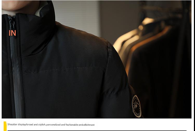 Herrenbekleidung Herren Stehkragen Pufferjacke - Winter Thermomantel mit modischer Steppung (Oversize Trendy Style)​​_voghion.com