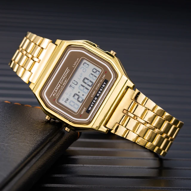 Neue digitale LED-Uhr für Männer Multifunktions-Alarm Elektronische Uhr wasserdicht einfache Männer Frauen Stoppuhr LED Uhren Uhren_voghion.com