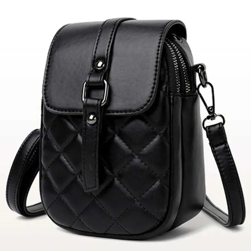Koreanische Frauen Handy Taschen Mode Rhombus Kette Schulter Kreuz Körper Celhone SG Tasche Crossbody Geldbörse Brieftasche_voghion.com