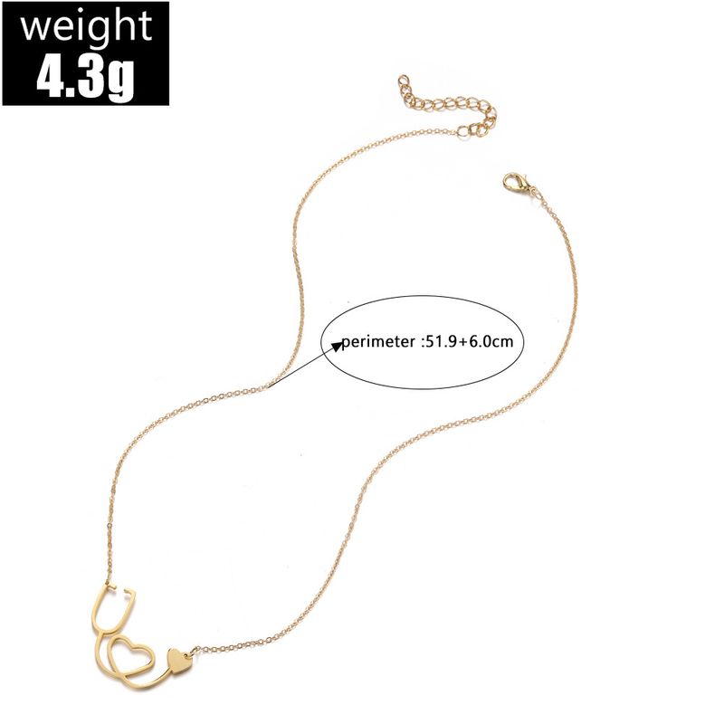 Hot Selg Fashionable Personalized Stethoscopes, Heart-shaped Hollow Out Pendants, Necklaces, And Accessories_voghion.com