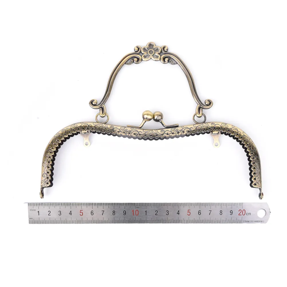 1X 20.5cm Vintage Women Purse Clutch Bag Clasp Handle DIY Handbag Frame_voghion.com