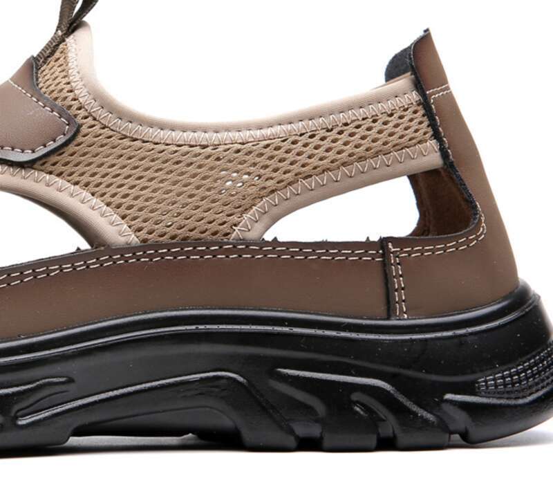 Yaz Nefes Alabilen Erkek Sarılı Sandaletler, Açık Hava Kaymaz Spor Günlük Plaj_voghion.com