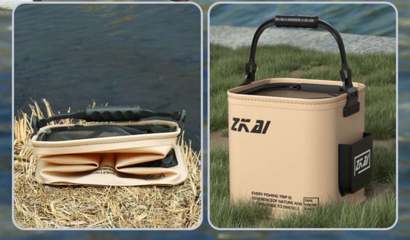 Portable Foldable Luya Wild Fishing Protective Small Handheld Bucket Equipment_voghion.com