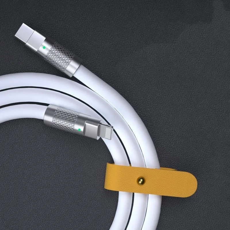 Cable de carga rápida USB tipo C de 120 W, 1 m y 2 m, de alta calidad, para iPhone y Android._voghion.com