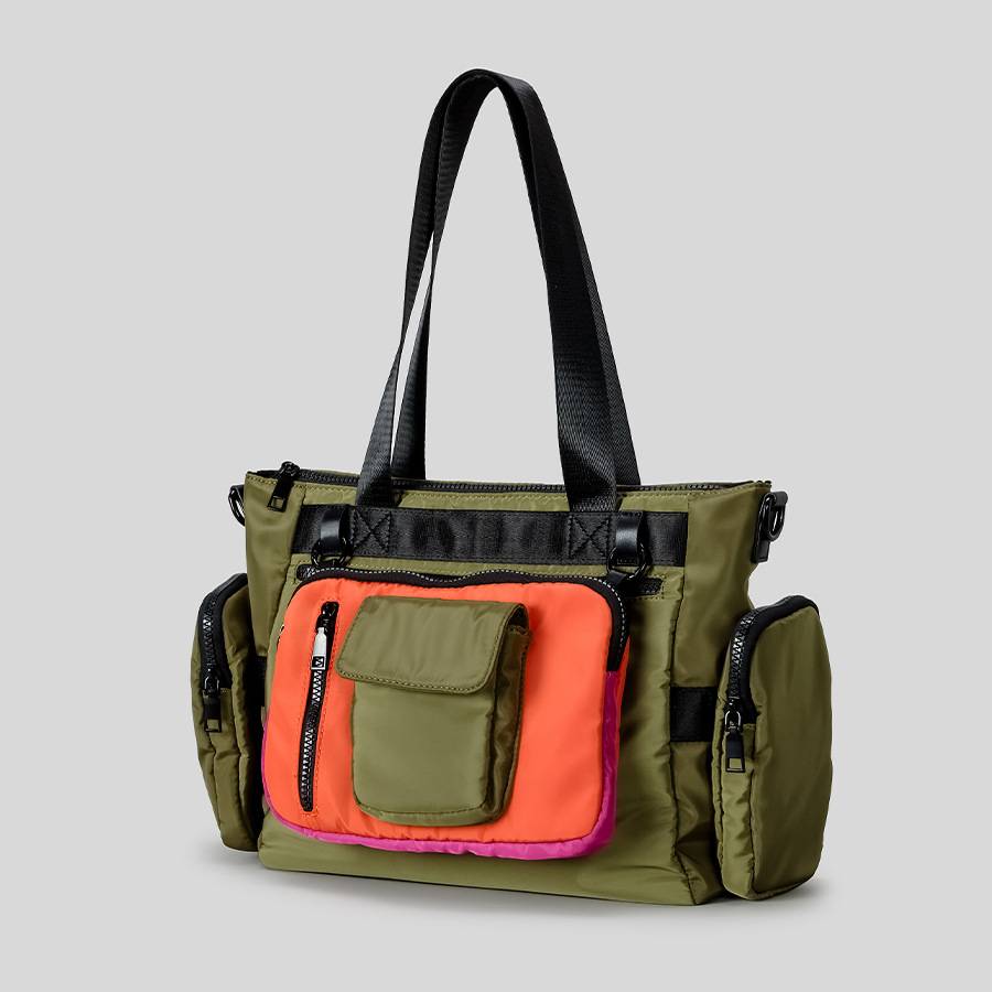 Sacs pour femmes Printemps/Été Nouveau sac à main décontracté à blocs de couleurs grande capacité, sac fourre-tout multifonctionnel détachable, sac à bandoulière pour femmes_voghion.com