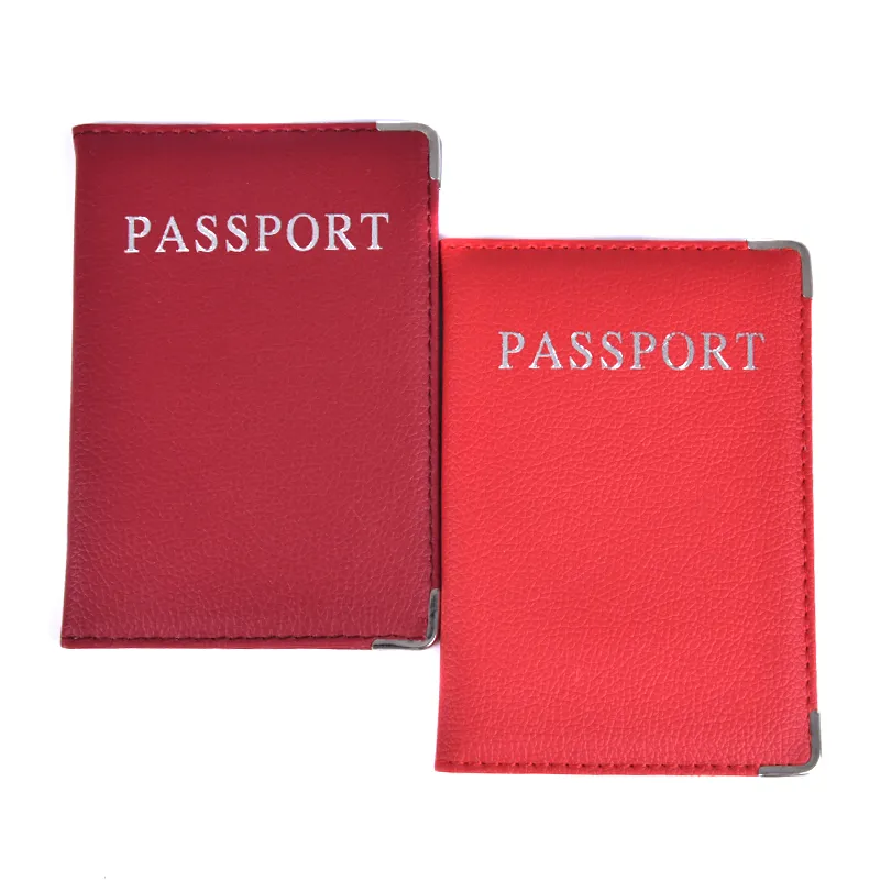 1 peça capas casuais de couro sintético porta-cartão de identidade de viagem capa protetora para passaporte_voghion.com