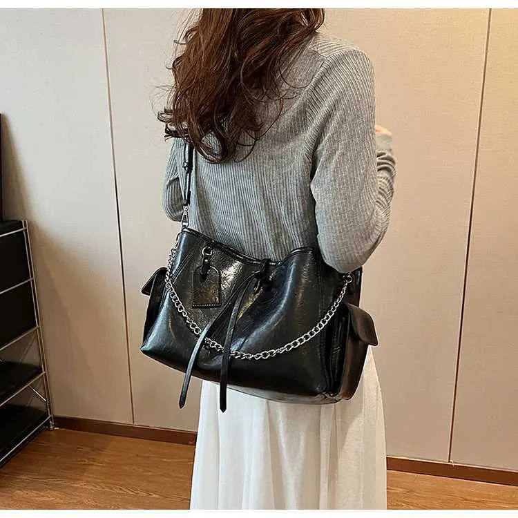 Dames leren schoudertas met grote capaciteit casual crossbody tas_voghion.com