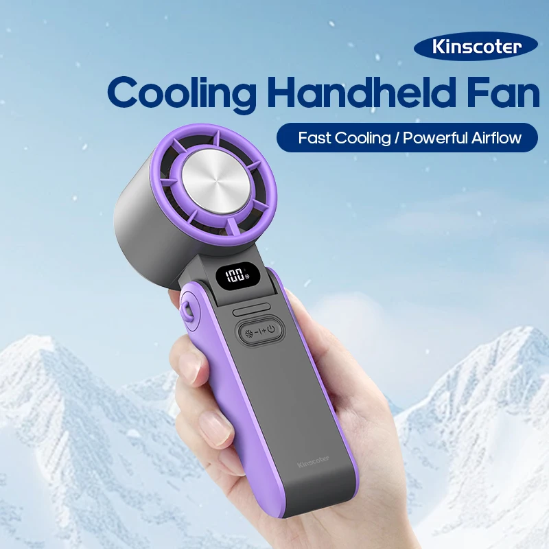Portable Handheld Fan High Speed Rechargeable Air Cooling Turbo_voghion.com