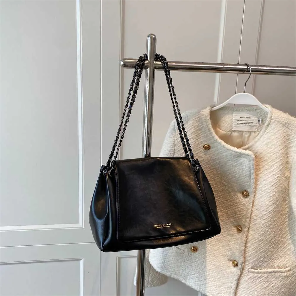 MOODS Retro Tašky přes rameno Pro Ženy 2023 Designová Kabelka Elegantní Řetízek Měkká PU Kůže Velká Kapacita Crossbody Messenger_voghion.com