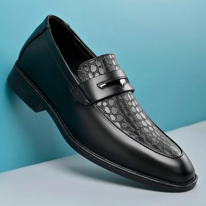 Formal Leather Shoes Pointed Chelsea Style For Men Elegant_voghion.com