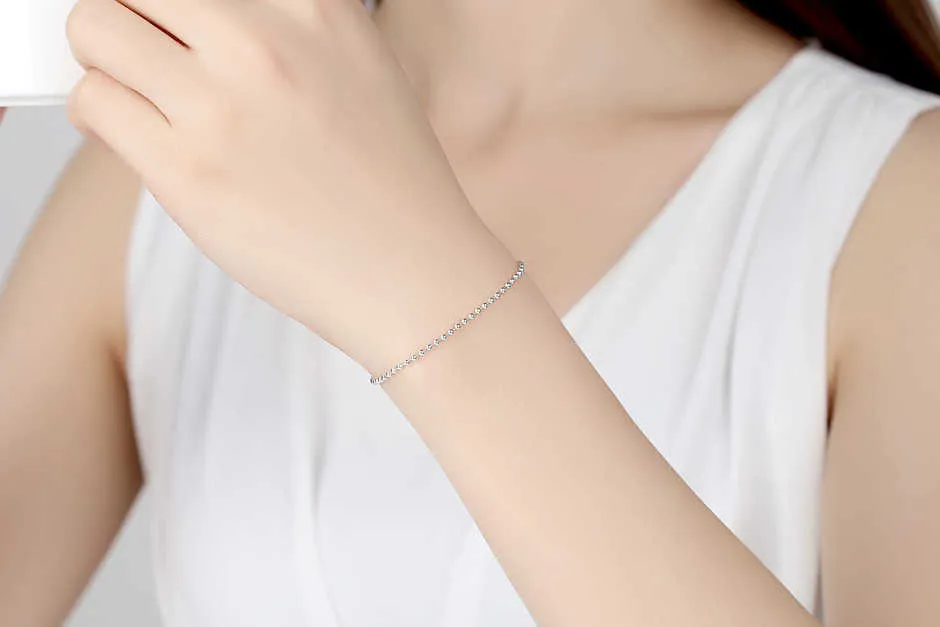 Authentic 100% Sterling Sier ESSENCE COLLECTION Beaded Bracelets & Bangles Fit DIY Pan Beads Charms Women Jewelry_voghion.com